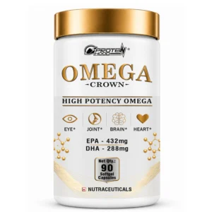 Omega Crown 90 Softgel Capsules – EPA 432mg & DHA 288mg | Protein Hood